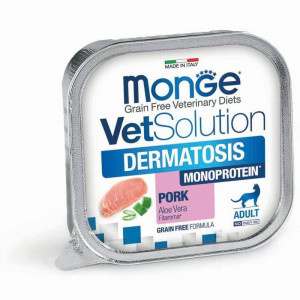 MONGE VETSOLUTION FELINE DERMATOSIS konservi kaķiem 100g